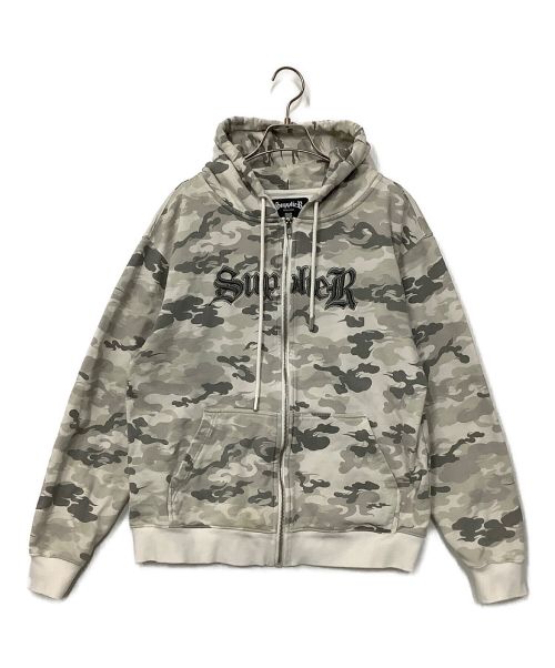 SUPPLIER（サプライヤー）SUPPLIER (サプライヤー) Cloud Camo Zip Hoodie グレー サイズ:Mの古着・服飾アイテム