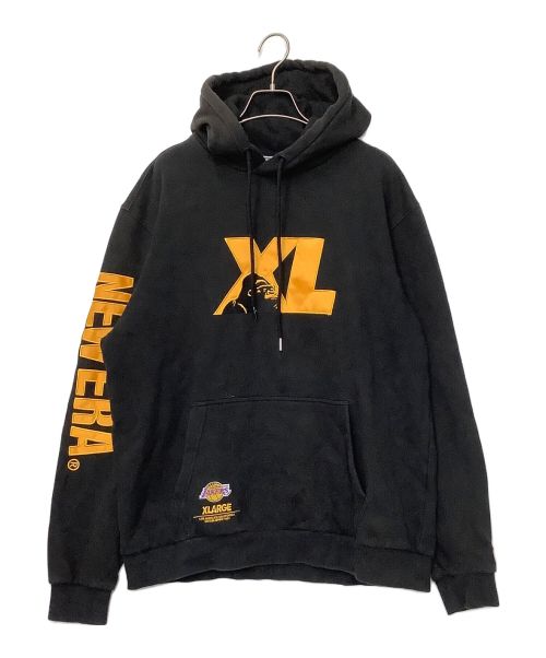 X-LARGE（エクストララージ）X-LARGE (エクストララージ) New Era (ニューエラ) LAKERS (レイカーズ) プルオーバーパーカー ブラック サイズ:XLの古着・服飾アイテム