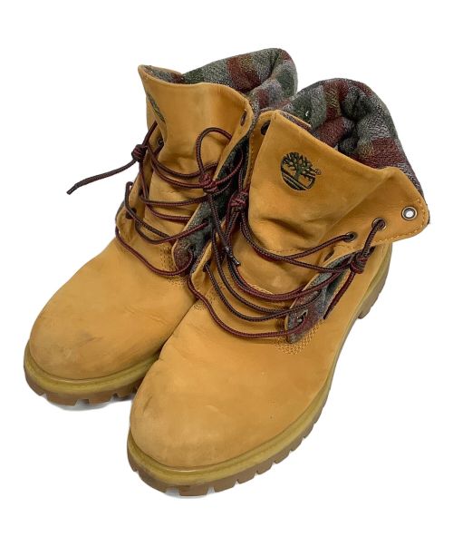 Timberland（ティンバーランド）Timberland (ティンバーランド) Woolrich (ウールリッチ) ワークブーツ キャメル×グレー サイズ:26.5cmの古着・服飾アイテム