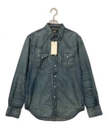 RRL（ダブルアールエル）の古着「スリム フィット デニム ウエスタン シャツ」｜ブルー