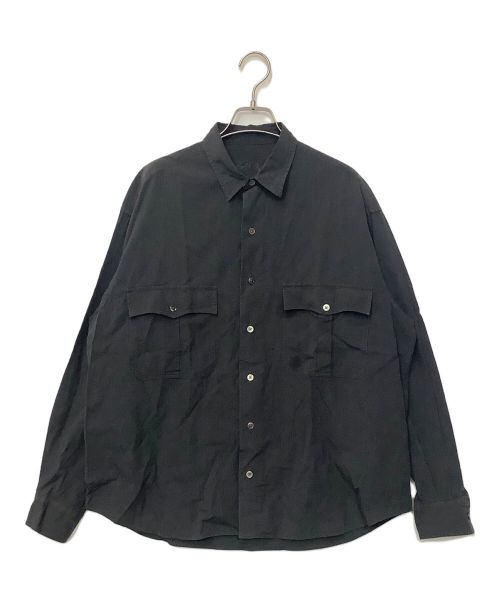 Porter Classic（ポータークラシック）Porter Classic (ポータークラシック) ROLL UP STRIPE SHIRT グレー サイズ:Mの古着・服飾アイテム