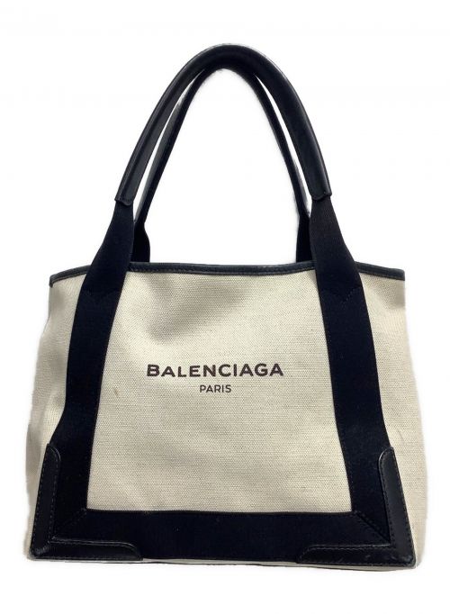 BALENCIAGA（バレンシアガ）BALENCIAGA (バレンシアガ) ハンドバッグ ベージュ×ブラックの古着・服飾アイテム