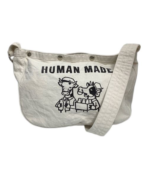 HUMAN MADE（ヒューマンメイド）HUMAN MADE (ヒューマンメイド) ショルダーバッグ ホワイトの古着・服飾アイテム