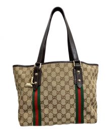 GUCCI（グッチ）の古着「トートバッグ」｜ベージュ×ブラウン