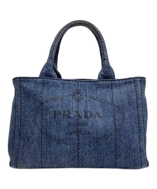 PRADA（プラダ）PRADA (プラダ) 2WAYバッグ ブルーの古着・服飾アイテム