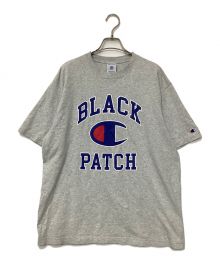 Champion×BlackEyePatch（チャンピオン×ブラックアイパッチ）の古着「ロゴプリントT」｜グレー