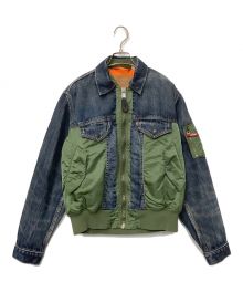 LEVI'S（リーバイス）の古着「MA-1 HYBRID TRUCKER JACKET」｜インディゴ×オリーブ