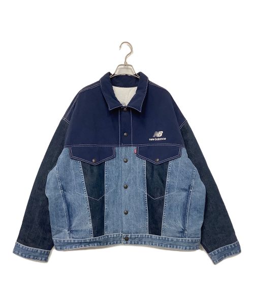 LEVI'S（リーバイス）LEVI'S (リーバイス) NEW BALANCE (ニューバランス) Reversible Trucker Jacket インディゴ×ブルー サイズ:XLの古着・服飾アイテム