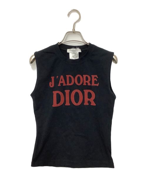 Christian Dior（クリスチャン ディオール）Christian Dior (クリスチャン ディオール) ノースリーブカットソー ブラック サイズ:38の古着・服飾アイテム