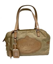 PRADA（プラダ）の古着「ナイロンハンドバッグ」｜ベージュ