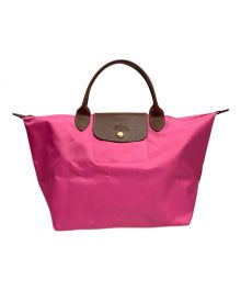 LONGCHAMP（ロンシャン）の古着「トートバッグ」｜ピンク×ブラウン