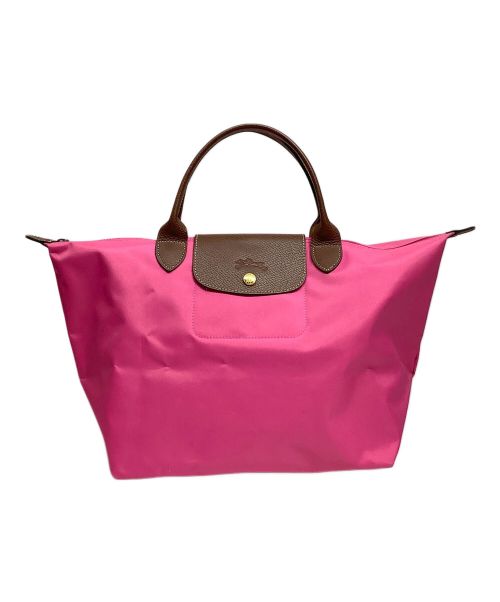 LONGCHAMP（ロンシャン）LONGCHAMP (ロンシャン) トートバッグ ピンク×ブラウンの古着・服飾アイテム