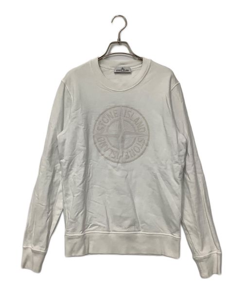 STONE ISLAND（ストーンアイランド）STONE ISLAND (ストーンアイランド) クルーネックスウェット ホワイト サイズ:Sの古着・服飾アイテム