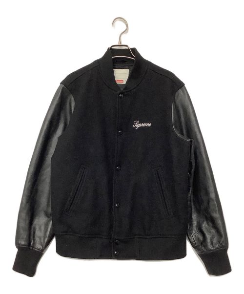 SUPREME（シュプリーム）Supreme (シュプリーム) Wool Varsity Crew Jacket ブラック サイズ:Sの古着・服飾アイテム