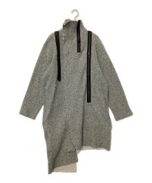 B Yohji Yamamoto（ビーヨウジヤマモト）の古着「ニットコート」｜グレー×ブラック