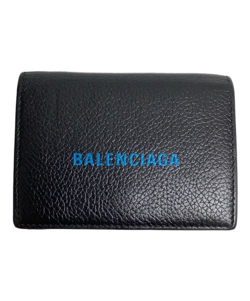 BALENCIAGA（バレンシアガ）BALENCIAGA (バレンシアガ) ミニウォレット ブラック×ブルーの古着・服飾アイテム