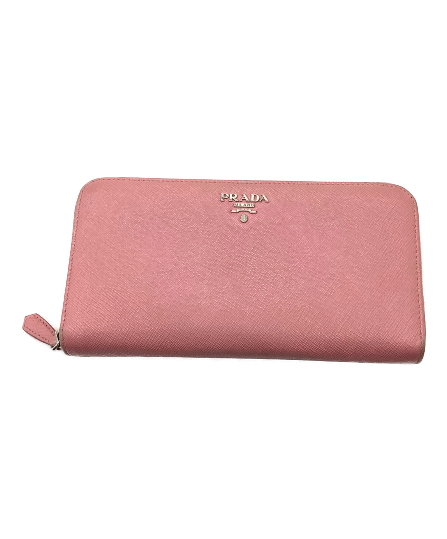 中古・古着通販】PRADA (プラダ) ラウンドファスナー長財布 ピンク