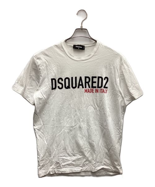 DSQUARED2（ディースクエアード）DSQUARED2 (ディースクエアード) ロゴプリントTシャツ ホワイト サイズ:XLの古着・服飾アイテム