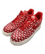 NIKEナイキ）の古着「NIKE AIR FORCE 1 LOW ALL OVER LOGO RED」｜レッド×ホワイト