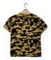 A BATHING APE (アベイシングエイプ) 半袖ポロシャツ イエロー×ブラウン サイズ:M：6800円