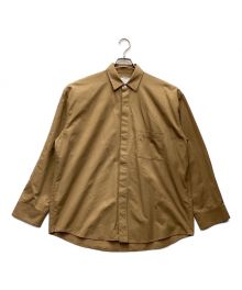 stein（シュタイン）の古着「FLY FRONT SLEEVE OVERSIZED SHIRT」｜キャメル