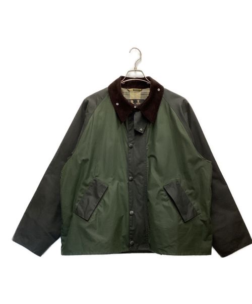 Barbour（バブアー）Barbour (バブアー) JOURNAL STANDARD relume (ジャーナルスタンダード レリューム) ワックスコットンジャケット グリーン×オリーブ サイズ:40の古着・服飾アイテム