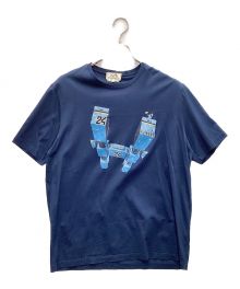 HERMES（エルメス）の古着「プリントTシャツ」｜ネイビー