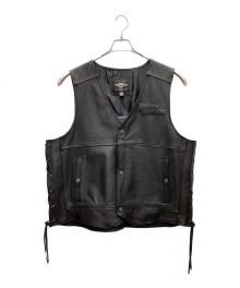 HARLEY-DAVIDSON（ハーレーダビッドソン）の古着「TRADITION Ⅱ LEATHER VEST」｜ブラック