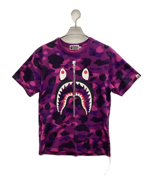 A BATHING APE（アベイシングエイプ）A BATHING APE (アベイシングエイプ) 半袖Tシャツ パープル サイズ:Mの古着・服飾アイテム