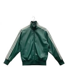 adidas Originals（アディダスオリジナル）の古着「フェイクレザートラックジャケット」｜グリーン