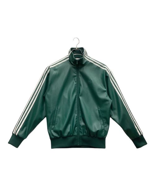 adidas Originals（アディダスオリジナル）adidas Originals (アディダスオリジナル) フェイクレザートラックジャケット グリーン サイズ:Lの古着・服飾アイテム