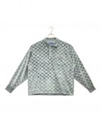 BoTTボット）の古着「checkerboard velour polo」｜グレー