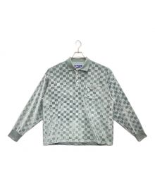 BoTT（ボット）の古着「checkerboard velour polo」｜グレー