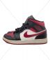 NIKE (ナイキ) NIKE AIR JORDAN 1 MID ブラック×ワインレッド×ホワイト サイズ:27：9000円