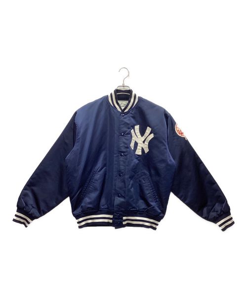 MLB（エムエルビー）MLB (エムエルビー) NEW YORK YANKEES (ニューヨークヤンキース) スタジャン ネイビー サイズ:Lの古着・服飾アイテム