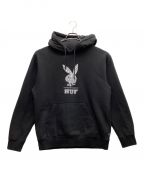 HUF×PLAYBOYハフ×プレイボーイ）の古着「パーカー」｜ブラック