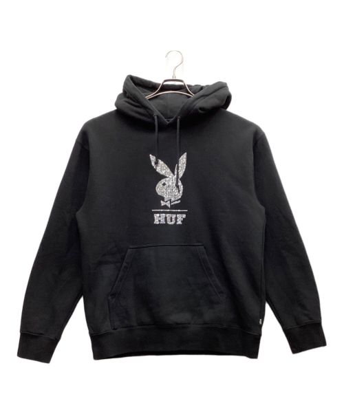 HUF×PLAYBOY（ハフ×プレイボーイ）HUF×PLAYBOY (ハフ×プレイボーイ) パーカー ブラック サイズ:Mの古着・服飾アイテム