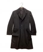 REGULATION Yohji Yamamotoレギュレーションヨウジヤマモト）の古着「Re ARMY GABARDINE S-3BS NOTCHED LAPEL LONG JACKET」｜ブラック