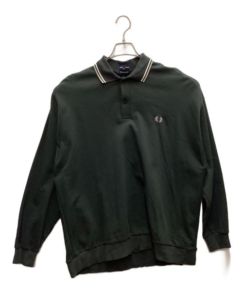 FRED PERRY（フレッドペリー）FRED PERRY (フレッドペリー) BEAMS (ビームス) ロングスリーブロゴポロシャツ ダークグリーン サイズ:Mの古着・服飾アイテム