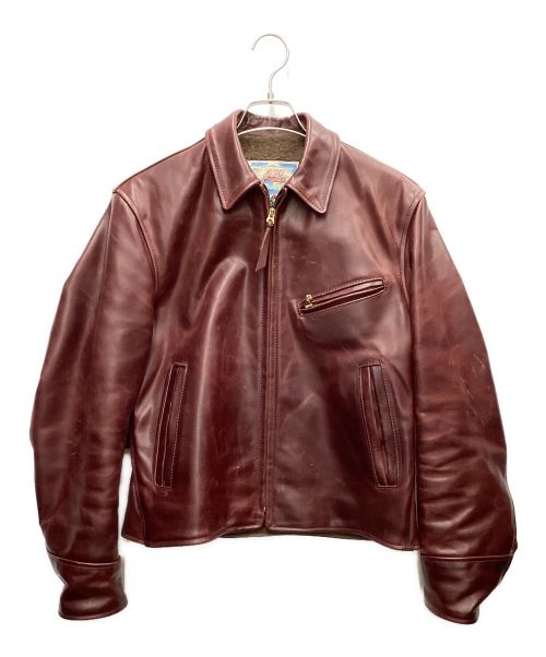 Aero LEATHER（エアロレザー）Aero LEATHER (エアロレザー) レザージャケット バーガンディー サイズ:36の古着・服飾アイテム