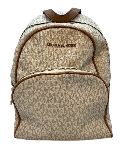 MICHAEL KORS（マイケルコース）MICHAEL KORS (マイケルコース) リュック アイボリー×ブラウンの古着・服飾アイテム