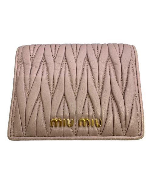 中古・古着通販】MIU MIU (ミュウミュウ) 2つ折り財布 ピンク