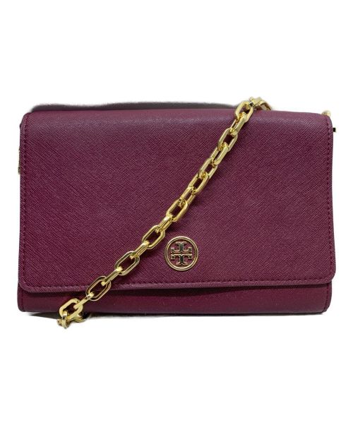 TORY BURCH（トリーバーチ）TORY BURCH (トリーバーチ) チェーンショルダーバッグ ワインレッドの古着・服飾アイテム