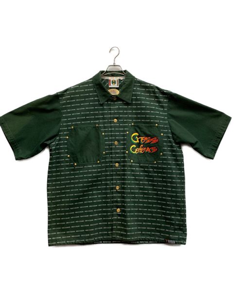 CROSS COLOURS（クロスカラーズ）CROSS COLOURS (クロスカラーズ) ヘビーウェイトシャツジャケット グリーン サイズ:XXLの古着・服飾アイテム
