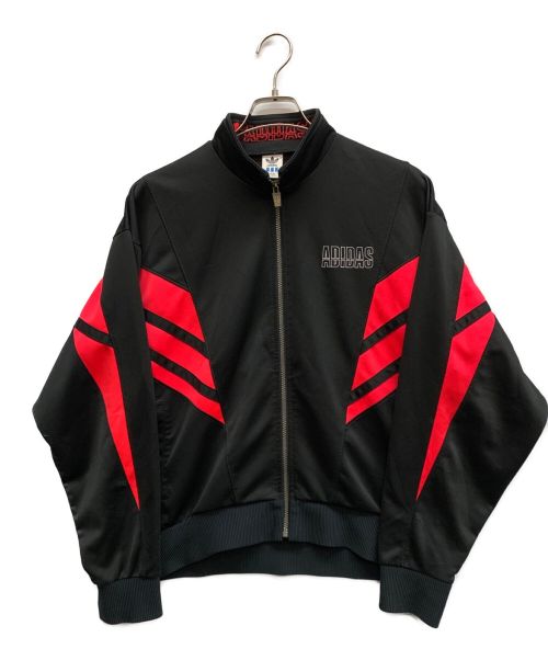 adidas（アディダス）adidas (アディダス) ヴィンテージトラックジャケット ブラック×レッド サイズ:-の古着・服飾アイテム