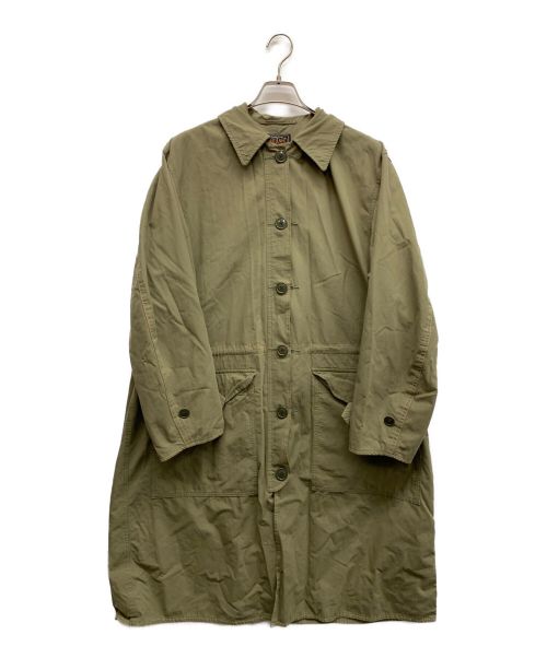 BEAMS PLUS（ビームスプラス）BEAMS PLUS (ビームスプラス) ハイカウント ウェザークロスミリタリーコート グリーン サイズ:Mの古着・服飾アイテム