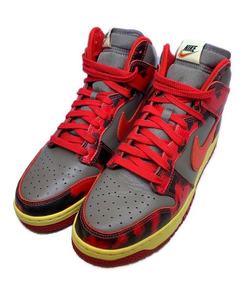 NIKE（ナイキ）NIKE (ナイキ) DUNK HI グレー×レッド サイズ:26.5の古着・服飾アイテム