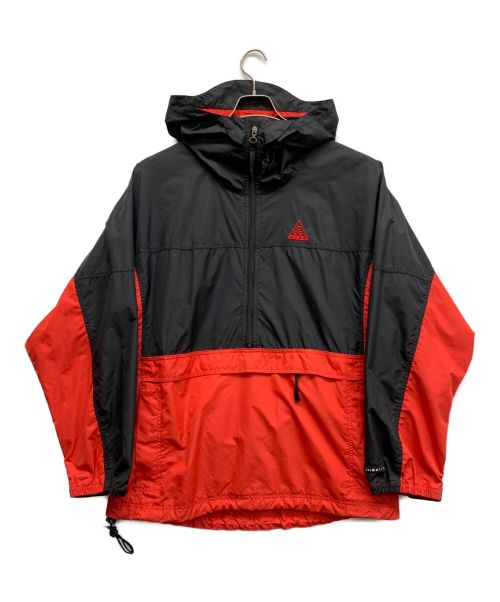 NIKE ACG（ナイキエージーシー）NIKE ACG (ナイキエージーシー) アノラックパーカー レッド×ブラック サイズ:Lの古着・服飾アイテム