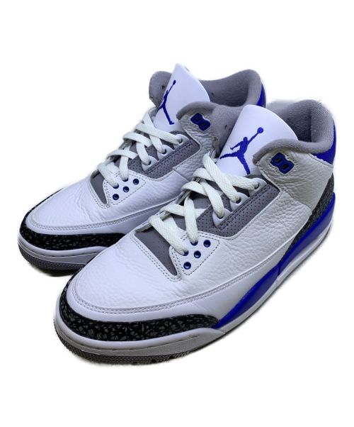 NIKE（ナイキ）NIKE (ナイキ) AIR JORDAN 3 RETRO ホワイト×ブルー サイズ:27の古着・服飾アイテム