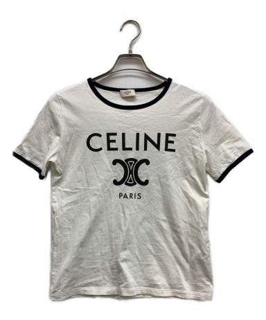 【中古・古着通販】CELINE (セリーヌ) リンガーTシャツ ホワイト 